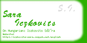 sara iczkovits business card